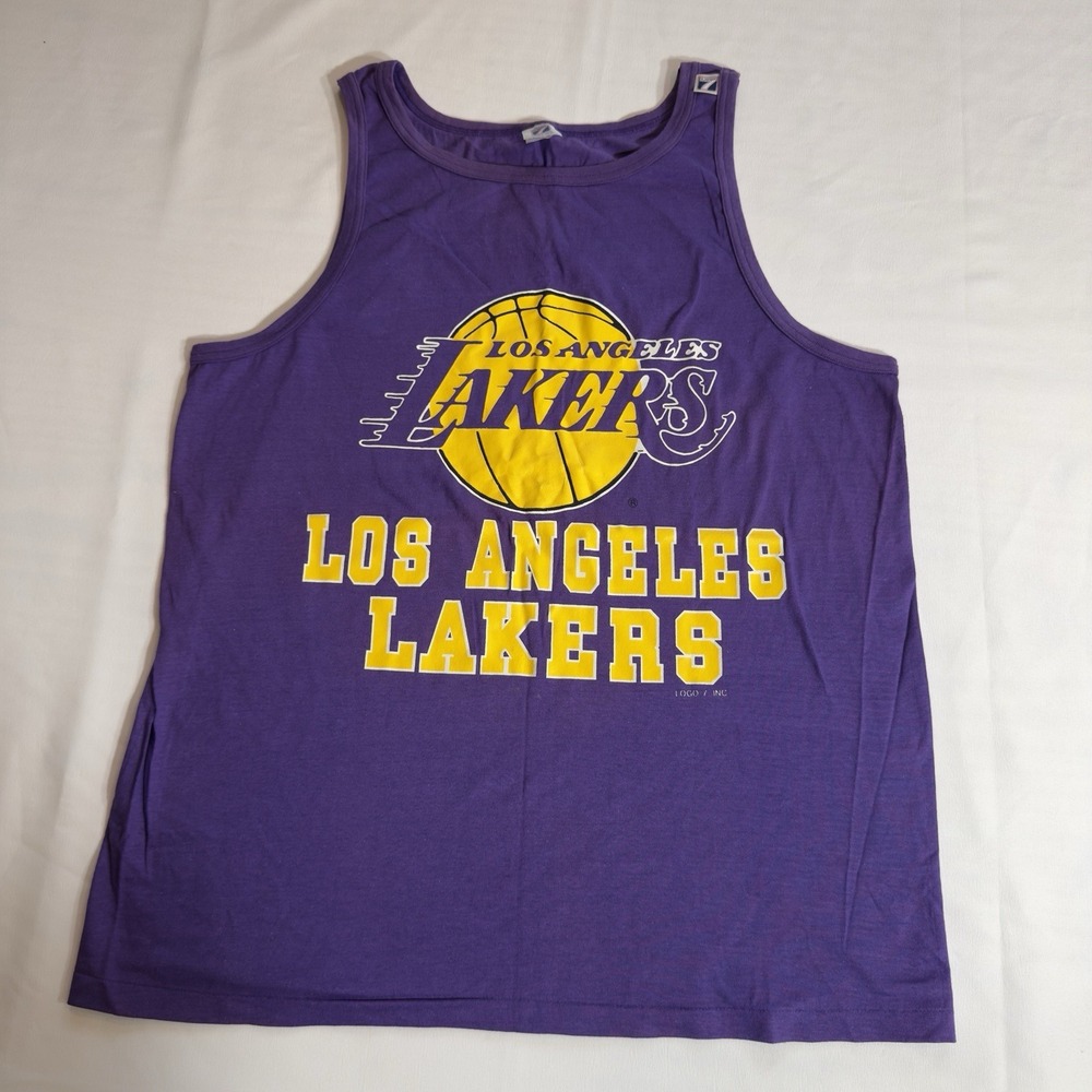 VINTAGE 1990's Kobe And Shaq Era Logo 7 Tank Top Men X-Large Made In The USA